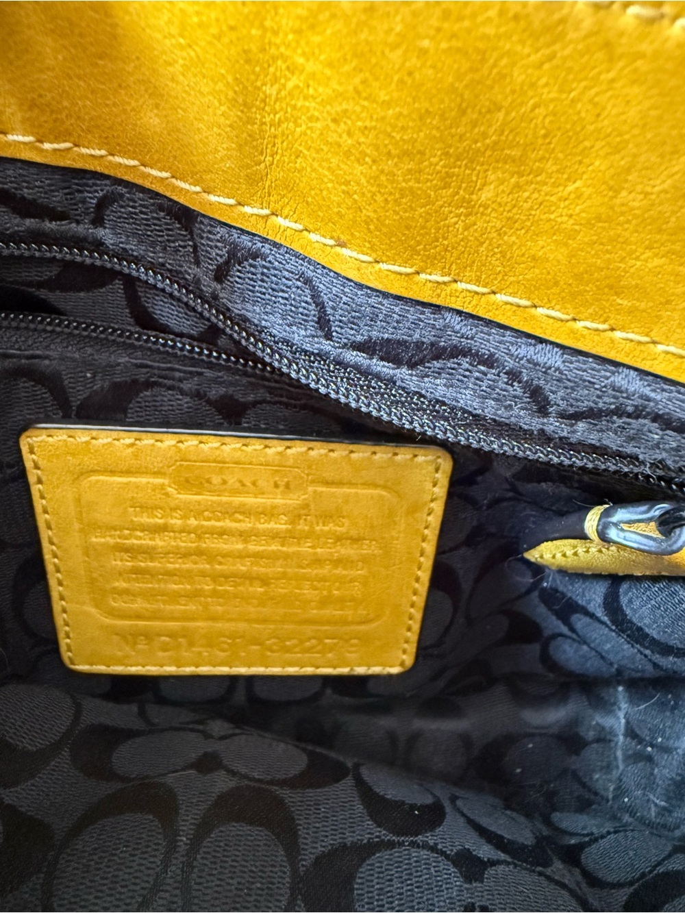 Coach Yellow Leather Satchel with Top Handle - Picture 9 of 16